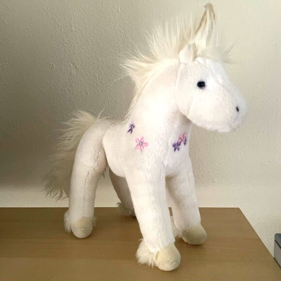 Mini Unicorn Pax #4054 Stuffed Animal Plush Douglas‎ Cuddle Toys Flowers - Picture 2 of 9